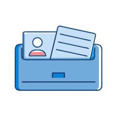 Fototapete - Illustration of business card holder business card organization business card storage system design