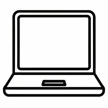 Laptop computer or notebook computer flat icon for apps and websites