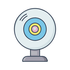 Leinwandbilder - Illustration of a webcam camera device for video conferencing streaming and communication technology