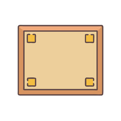 Poster - Illustration of a square frame border with corners design element for graphic projects and arts