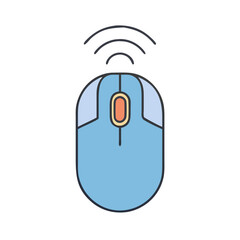 Leinwandbilder - Illustration of wireless mouse computer input device technology click scroll cursor gadget accessory tool