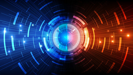 Poster - Abstract technology background. Futuristic interface. Vector illustration for your design