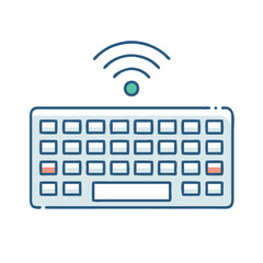 Leinwandbilder - Wireless keyboard technology input device computer peripheral keyboarding typing keyboard layout tool