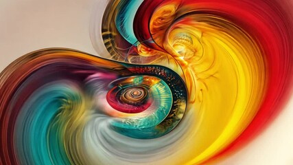 Poster - Abstract Swirl of Colors: A captivating abstract image of vibrant, swirling colors, creating a mesmerizing interplay of hues and shapes. Evoking emotions of energy, movement, and boundless creativity.