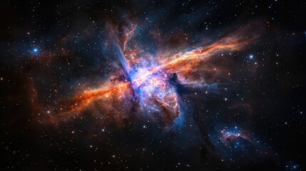 colorful nebula in the night sky