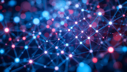 abstract data network background pattern. abstract with blurred light network. Digital networking. Data science abstract connect wallpaper 