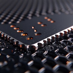 Poster - Close-up of a cell containing numerous small pieces of metal showcasing industrial components
