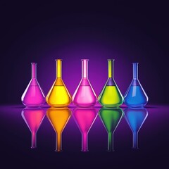 Poster - A group of colorful vases arranged together showcasing unique designs and artistic elements for decoration
