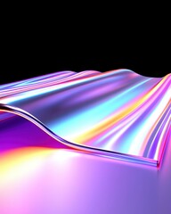 Poster - Colorful abstract surface with vibrant swirls and shapes creating a dynamic and playful visual experience
