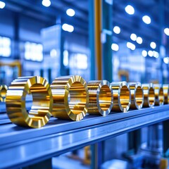 Poster - Industrial metal production line with machinery and equipment for manufacturing processes