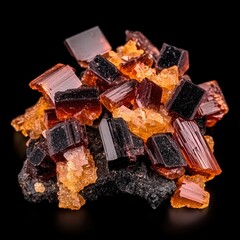 Poster - A pile of different colored crystals showcasing their unique shapes and vibrant hues in bright light
