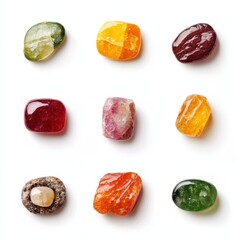 Poster - An assortment of different colored gems displayed together highlighting their unique features and shine