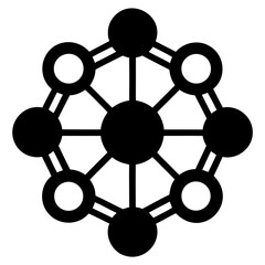 Poster - abstract network diagram symbol for science technology and connection concept vector illustration de