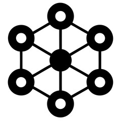 Poster - black and white molecule structure vector design for science and chemistry projects and presentation