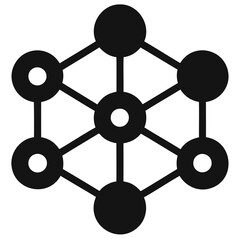 Poster - hexagonal network diagram illustration for science technology and engineering projects and presentat