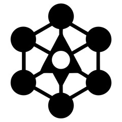 Poster - explore sacred geometry metatron's cube vector design for spiritual art and mystical symbol illustra