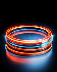 Poster - Glowing neon emitting bright light creating a striking and modern visual presentation