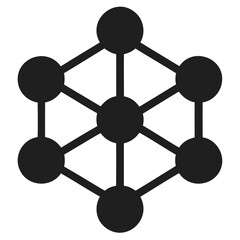 Poster - black network diagram illustration for science and technology concepts and graphic design elements u