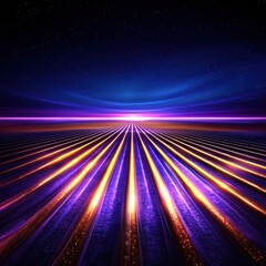 Fototapete - Captivating purple and blue background featuring intricate lines creating a modern abstract design