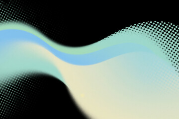 Poster - Abstract Wave Design with Pastel Colors and Halftone Dots
