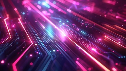 Poster - Abstract technology background design in simple different colors, Ai Generative.