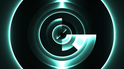 Aufkleber - circle bright colors 4k motion graphics video on black background animation