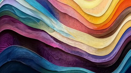 Poster - Colorful abstract waves in motion creating dynamic gradient patterns
