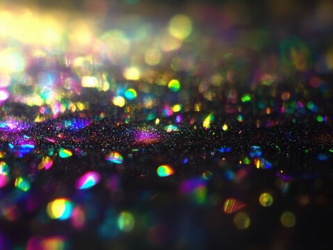 Background shows scatter, holographic haze glow twist
