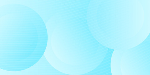 Poster - Soft blue abstract background with overlapping transparent circles. Modern and minimal design for creative and digital projects