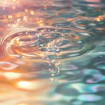 Dreamy shimmer background with light ripple push