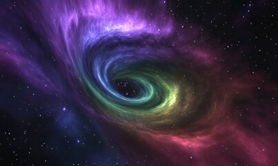 Wall Mural - Cosmic Vortex: A Serene Nebula Swirl in Deep Space