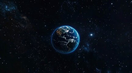 Wall Mural - Earth's Nocturnal Glow: A Serene Cosmic View