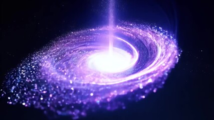 Wall Mural - radiant white hole emitting light with swirling galactic clouds and particles