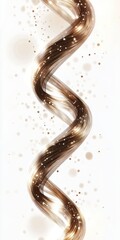Poster - Abstract Brown Swirl Design On White Background