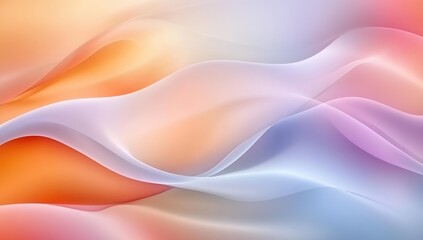 Poster - abstract pastel wave background: soft flowing colors