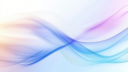 Poster - abstract pastel wave background with flowing lines