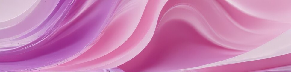 Wall Mural - Abstract pink and purple wave, flowing seamlessly against a white backdrop , fluid, visual