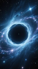 Wall Mural - Black Hole with Surrounding Nebula