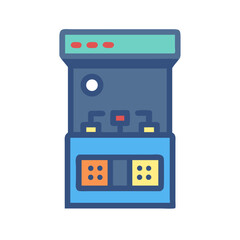 Poster - Arcade Game Machine Icon Representing Retro Gaming and Entertainment