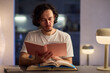 © Евгений Вершинин - A Delightful and Charming Evening Reading Mood Enhanced with Soft, Ambient Lighting