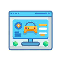 Aufkleber - Online Video Game Interface Icon Representing Gaming and Interactive Entertainment