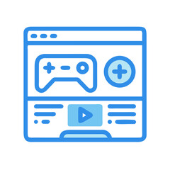 Aufkleber - Online Video Game Interface Icon Representing Gaming and Interactive Entertainment