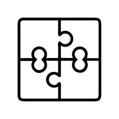 Poster - Puzzle Grid Icon Representing Business Solution Integration and Strategic Problem-Solving