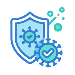 Leinwandbilder - Virus Protection Insurance Icon Representing Cybersecurity and Digital Safety