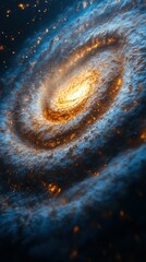 Wall Mural - Exploring the swirling beauty of a galaxy with vibrant colors and intricate details in deep space