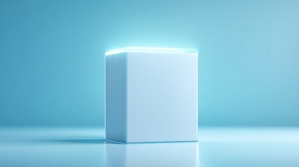 Poster - minimalistic empty podium designed for showcasing electronics featuring ample copy space for text or