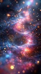 Wall Mural - A vibrant depiction of a galaxy with swirling stars and cosmic dust