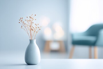 Poster - modern living room interior with elegant decor featuring blurred people in background for dynamic li