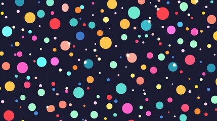 Poster - A playful confetti pattern with scattered colorful dots and sparkles, perfect for a festive and joyful celebration