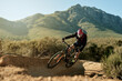 © Moller/peopleimages.com - Bike, off road and trail with cyclist on mountain trail for adrenaline, adventure or training. Exercise, fitness and hobby with sports man cycling in nature for challenge, health or performance